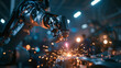 © BlackBridge Media - Robotic Arm Welding Metal in Modern Automated Factory