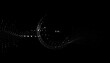 © lispa - Abstract digital art of a flowing white dot stream against a black background, futuristic design