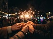 © 7-Studio - New Year 2027, Sparklers, Fireworks, Night Celebration, Winter Festival, Party, Fire, Light Trails, Year, Date, Celebration