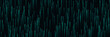 © Arina - Glowing cyan digital matrix rain banner with dense vertical data trails, symbolizing big data stream, cyber technology, and software development