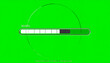 © ardi - Green loading bar progress indicator with percentage, circle, and text on a green background for digital design