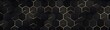 © SAIFUL - Elegant Black and Gold Hexagon Geometric Pattern Background