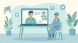 © Rindang Bimantara - Patient consulting with healthcare professional via online video call on laptop computer for remote medical assistance and digital health support