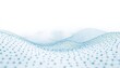 © TechAura Visuals - Abstract digital wave pattern made of glowing blue data particles on white background with particle technology abstract connection information communication movement geometric software