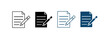 © ALDI - Document icon set. Includes a document with a pencil.