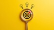 © PRIYA - Magnifying Glass on Target with Lightbulbs