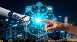 © Firuza - Artificial intelligence linking robotics and machine learning for automated operations and real-time decision-making.