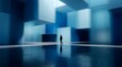 © Pixellab - Solitary businessperson walking through blurred modern cityscape reflecting ambition and future
