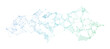 © ket4up - Blue and Green Low Poly Abstract Wave with Connected Lines and Triangles