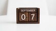 © Duan Akamsad - Wooden block calendar displaying labor day on september 7