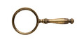© Sapphire - Antique brass magnifying glass with detailed handle and frame, isolated on white