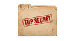 © Sapphire - Vintage top secret manila folder with red stamp and aged paper texture