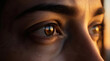© artestdrawing - Extreme Close up of a Human Eye Reflecting a Sunset over a Cityscape