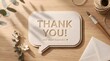 © MstAkhi - Thank you for your kindness message on a speech bubble.