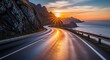 © A Beo - 夕暮れの道、光と影の旅