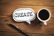 © ARAMYAN - CREATE word in white paper