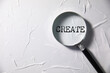 © ARAMYAN - CREATE word in white paper