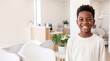 © Aurora Aesthetics - smiling child dental patient boy black clinic pediatric dentistry healthcare smiles in white clothing inside a friendly practice for pediatric care branding family websites and positive visits