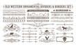 © Me`o - Old western ornamental divider and border set vector illustration