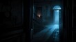 © Aino Minako - Abandoned manor hallway with open moonlit door
