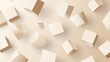© bejo_ - Abstract geometric arrangement of floating cubes on a light background