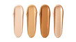© RK graphics - Foundation makeup shade swatches isolated on white background.