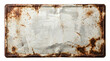 © Taslima - Old rectangular rusty metal sign isolated on transparent background