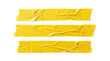 © Vector Boss - Three pieces of yellow masking tape strips isolated on transparent background