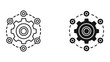 © hasina - Workflow process gear with connected nodes vector icon for business system analysis
