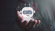 © Krittamet - AI cybersecurity, digital robot surrounded by warning alerts and code, representing malware, system intrusion, cyber attacks, data threats, online security and technology risks.