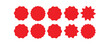 © Gowravhraaj Studio  - Set of price sticker, sale or discount sticker, sunburst badges icon. Stars shape with different number of rays. Special offer price tag. starburst promotional badge set, shopping labels
