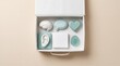 © Sri - Mental health concept with brain, heart, ear and speech bubble icons in a therapy box
