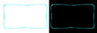 © Creative - Futuristic HUD frame with neon blue glow against contrasting backgrounds Isolated on transparent background