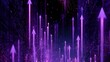 © artbot - Digital growth abstract ascending purple arrows in futuristic data stream