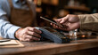 © Antto-AI - Satisfied customer completes contactless payment transaction using smartphone at terminal with cashier during purchase at shop counter