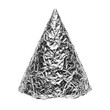 © Hirak - A conical hat made of crumpled aluminum foil isolated on transparent background