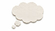 ©  IJRAUO - Textured paper thought bubble cutout with rough handmade edges isolated on transparent background