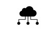 © Sohel - Black silhouette of a cloud with connected nodes represents data networking and cloud computing network