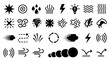 © Md - Black abstract speed motion and dynamic energy icons set