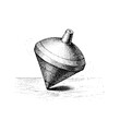 © Muhammad - Stippled ink drawing of a spinning top toy