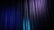 © musab - Abstract background with vertical ribbed texture illuminated by cool blue and purple neon lights creating a modern digital pattern for design projects.