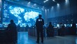 © Agus Ismanto - Global operations center with analysts monitoring world map on large screen