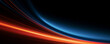 © Keoftstock - Vibrant light trails create a futuristic highway effect against a black background. Curved orange and blue lines convey rapid movement, acceleration, technology and dynamic energy.