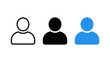 © Growup Pixel - Set of user profile icons in outline, solid, and color styles isolated on transparent background