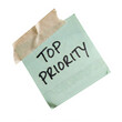 © StampVault - Top priority text on sticky note