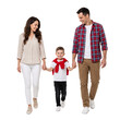 © Adi - Happy Family Walking Together Isolated on Transparent Background