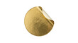 © Designer - Round gold sticker with a peeling corner isolated on transparent background