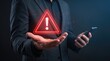 © Fexzan - Cybersecurity threat warning concept illustrating digital risk, cyberattack prevention, data protection, privacy, and enterprise security awareness