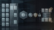 © NW Stock Art - Secure data storage network diagram showing automated document processing and encrypted database management system
