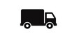 © 扁平化图标  - Cargo delivery truck silhouette icon for logistics or transport app.